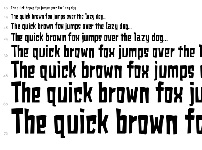 Shears font waterfall
