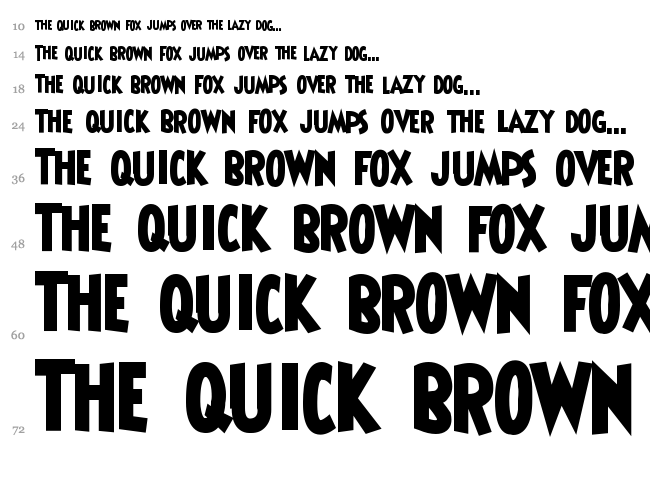 Shermlock font waterfall