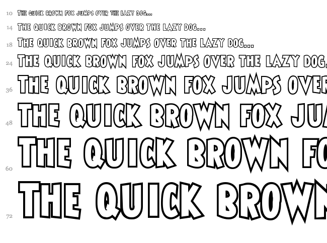 Shermlock font waterfall