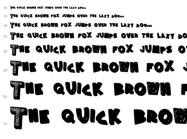 Silly font waterfall