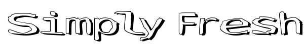 Simply Fresh font