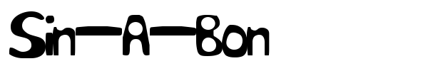 Sin-A-Bon font