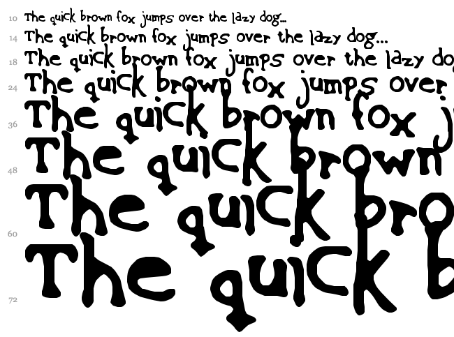 Sinking Ship font waterfall