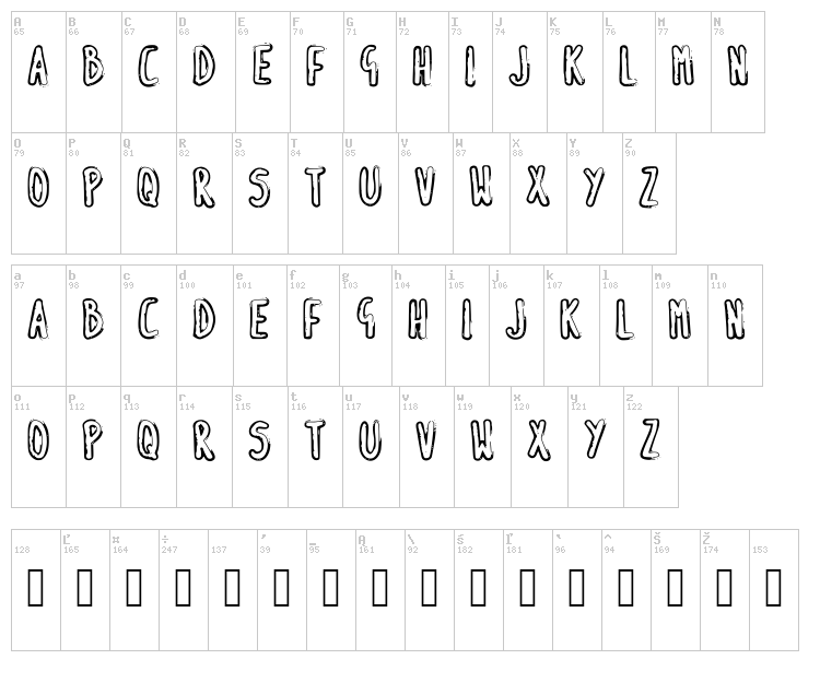 SK Brian font map