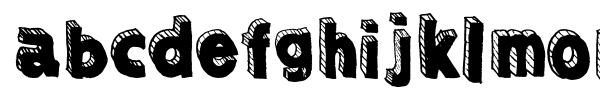 Sketched 3d font