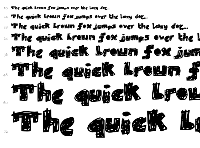 Skribble Black font waterfall
