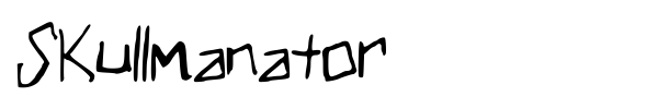 Skullmanator font