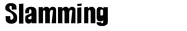 Slamming font preview