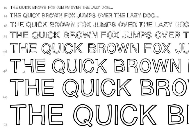 Sloppy Hollow font waterfall