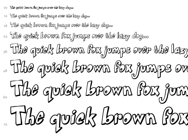 Smartie font waterfall