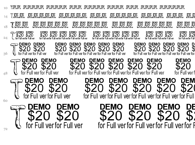 Smelted font waterfall