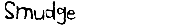 Smudge font