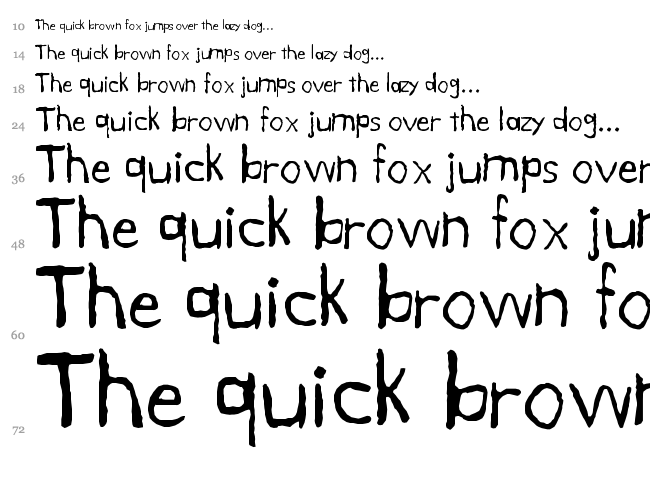 Smudge font waterfall