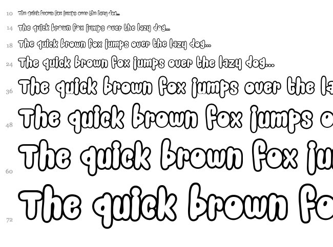 Snacker Comic font waterfall