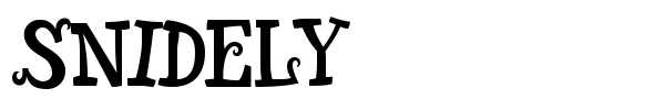 Snidely font