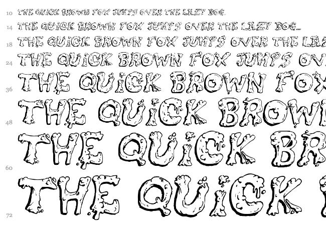Snot font waterfall