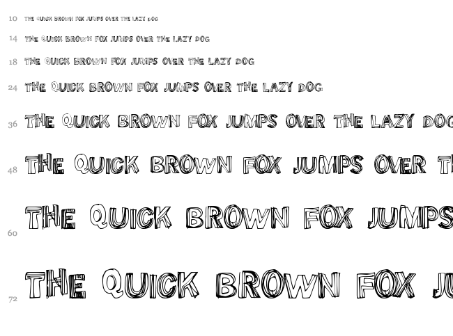 Some Lines font waterfall