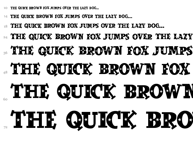 Space Out font waterfall