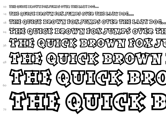 Space Out font waterfall