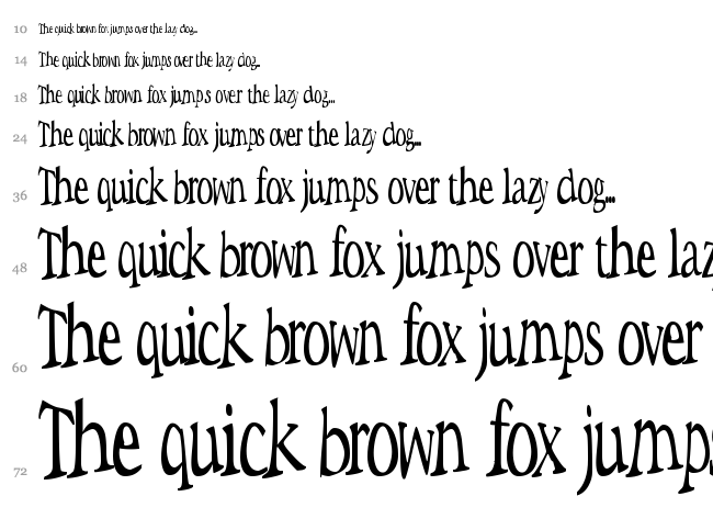 Space Woozies font waterfall