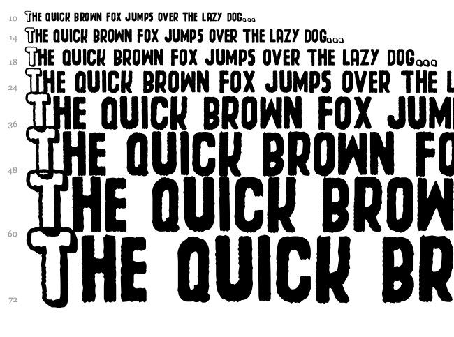Spacecard font waterfall