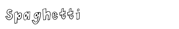 Spaghetti font