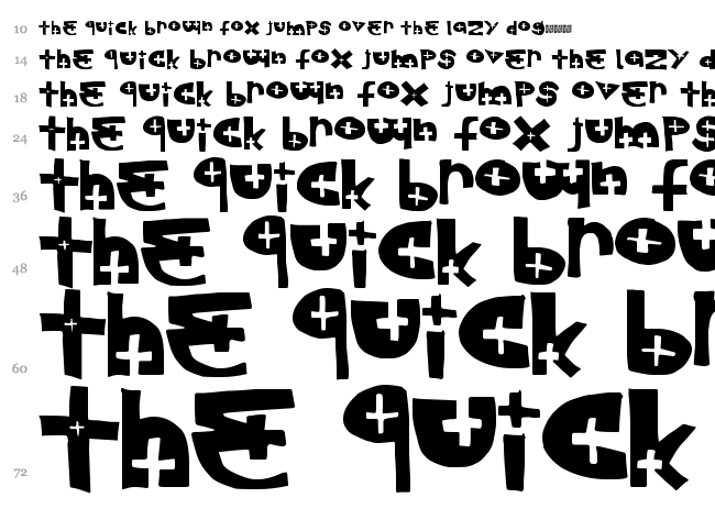 Special Exit font waterfall