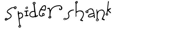 Spidershank font preview