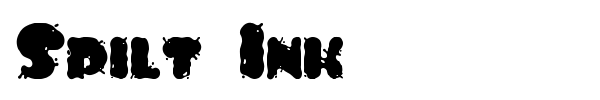 Spilt Ink font