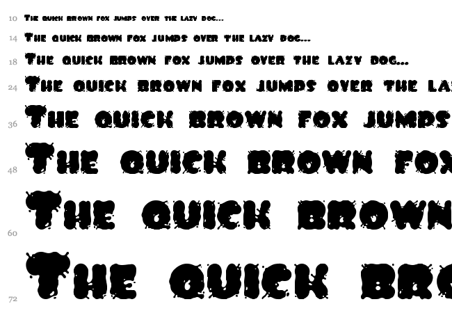 Spilt Ink font waterfall