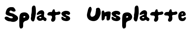 Splats Unsplatted font