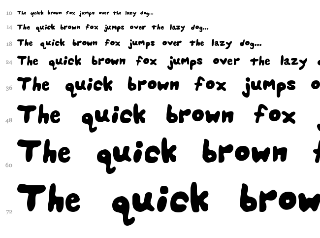 Splats Unsplatted font waterfall