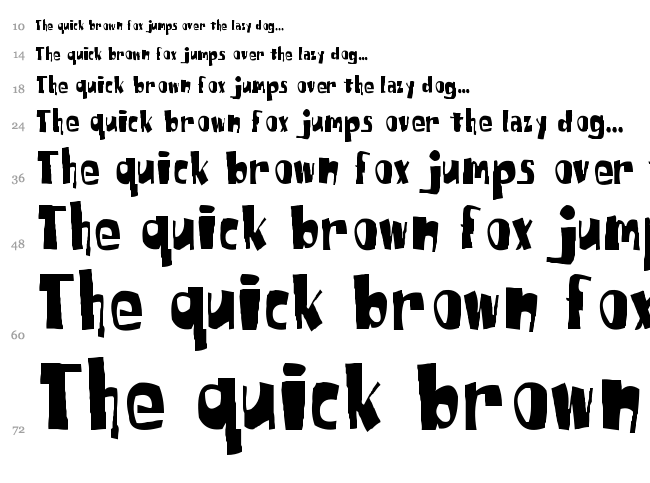 SpongeFont Square Type font waterfall