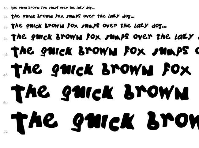 Spookyhouse font waterfall