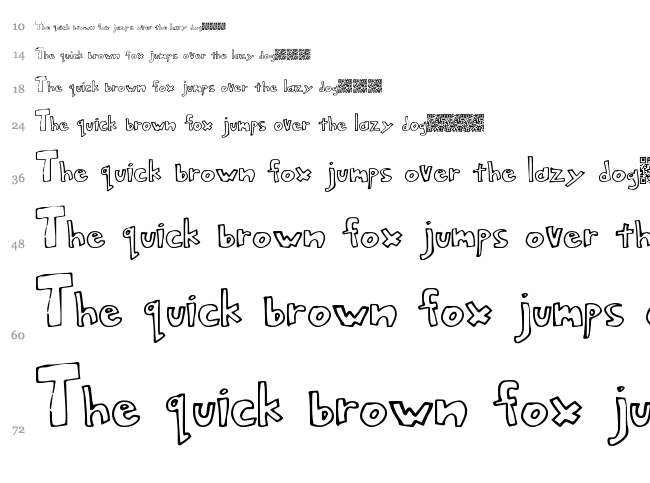 Square Deal font waterfall