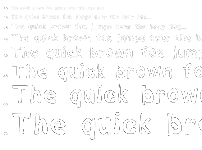 Squibbles font waterfall
