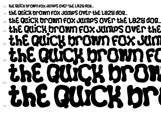 Squizzlie font waterfall