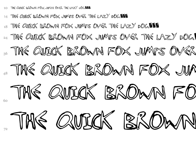 Star Fishy font waterfall