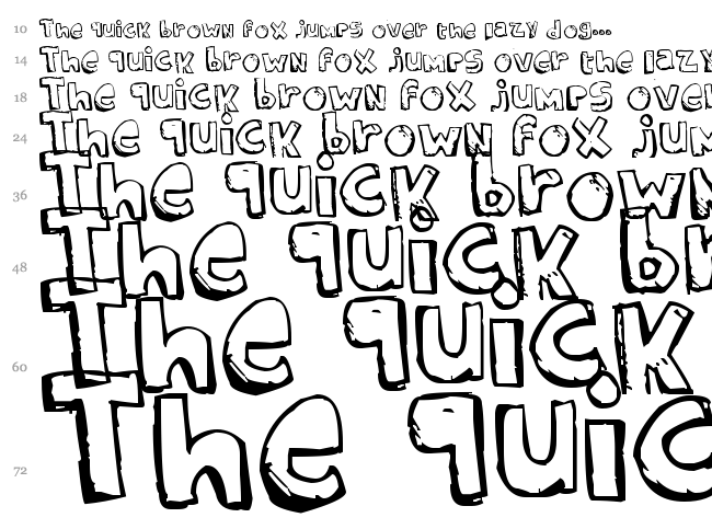 Starguides font waterfall