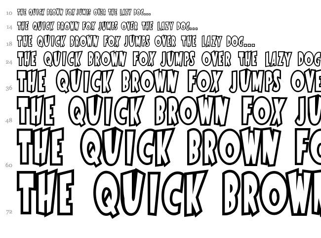 Startling font waterfall