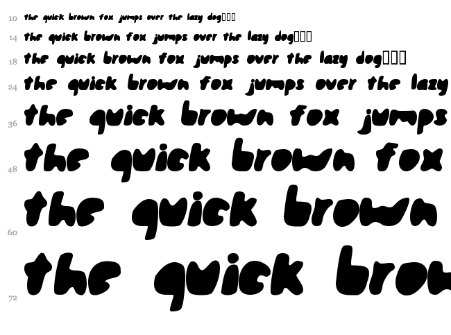 Steamroller font waterfall