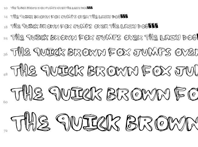 Story Time font waterfall