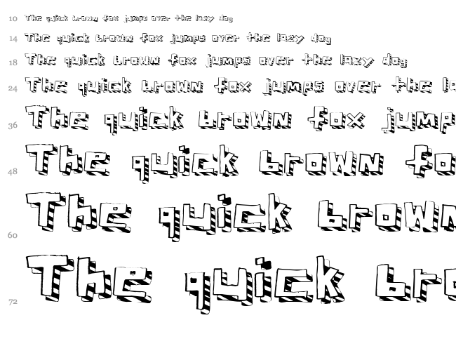 Stripefest font waterfall