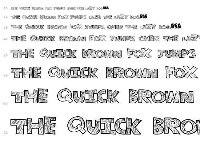Stripe Fun font waterfall