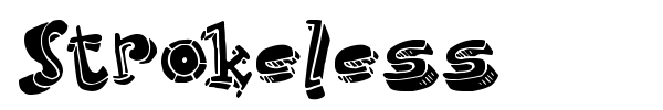 Strokeless font preview