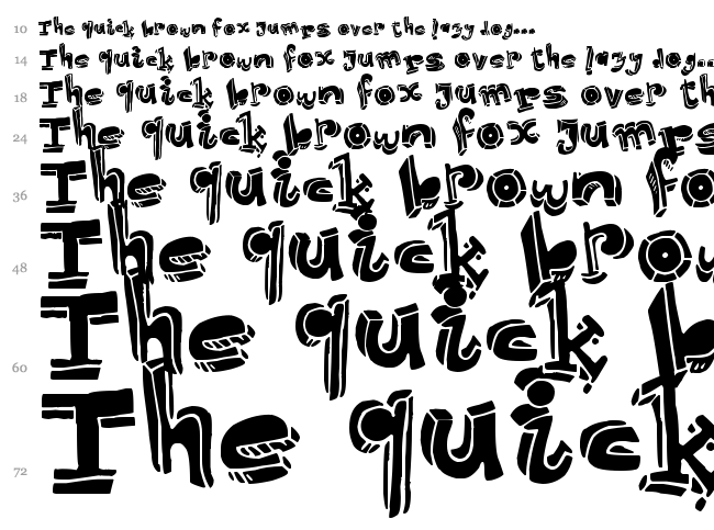Strokeless font waterfall