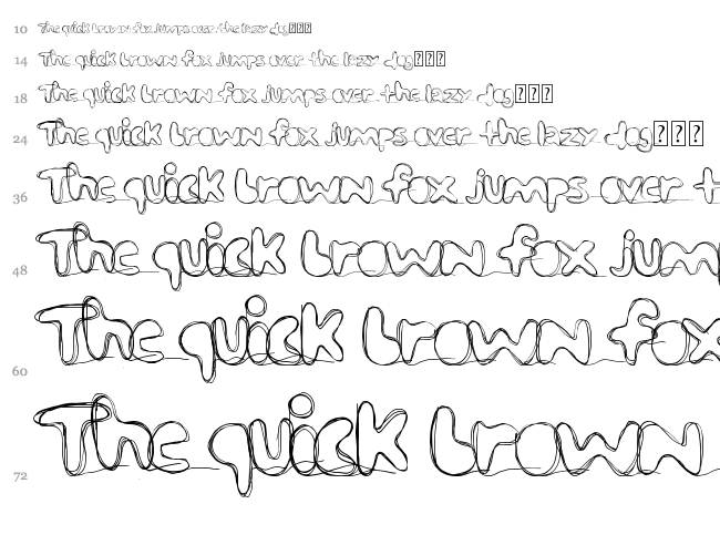 Strungout font waterfall