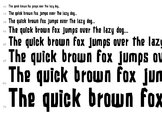 Subaccuz font waterfall