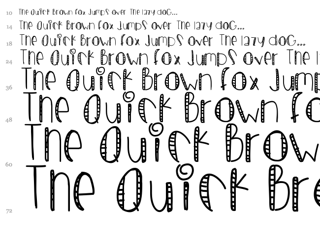 Sugar Pie font waterfall