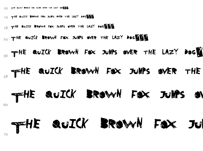 SuperDrag font waterfall